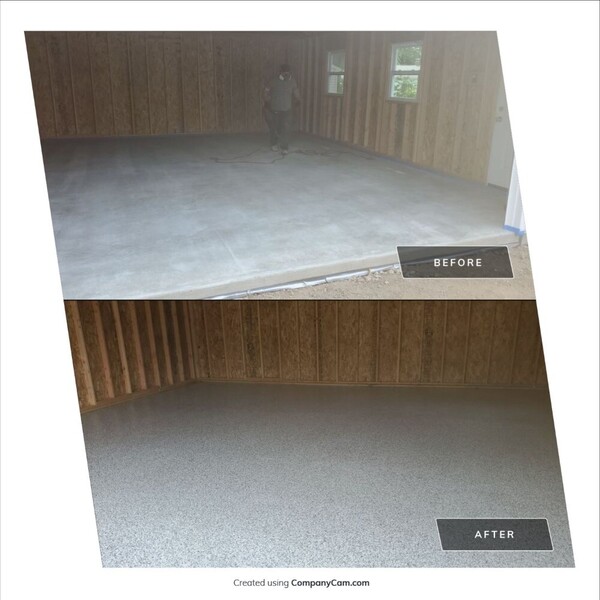 Before and After Garage Floor Coating in Avon, CT (1)