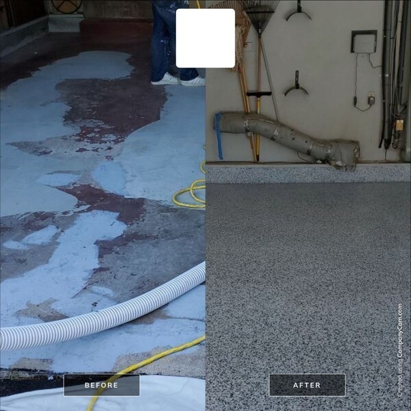 Before & After Garage Floor Coatings in Bloomfield, CT (1)