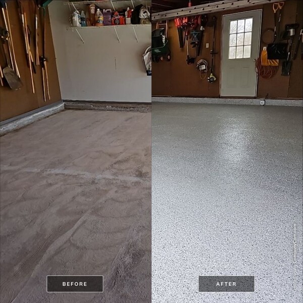 Before & After Garage Floor Coating in New Britain, CT (1)